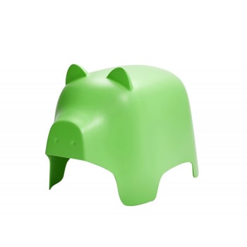 Cochon - Chaise enfant en plastique vert