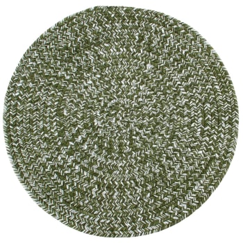 JUTY - Tapis de salon style jute vert 120x120 cm