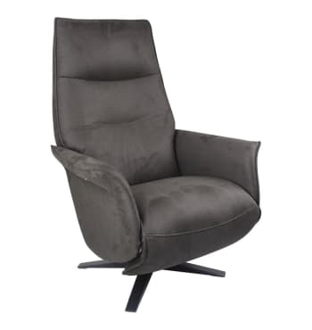 SATURNE - Fauteuil de relaxation design electrique 2 moteurs ,marron foncé