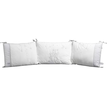 Celeste - Tour de lit déhoussable en coton blanc