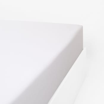 Toudoux - Drap housse flanelle en Molleton Blanc 180x200 cm