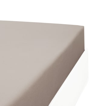 Toudoux - Drap housse flanelle en Molleton Gris 160x200 cm