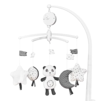 Chao chao - Mobile musical en velours blanc