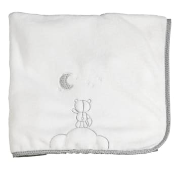 Celeste - Couverture bébé en polyester blanc