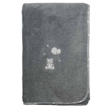 Baby soft ours - Drap de bain en coton peigné zéro twist  galet 70x130 cm