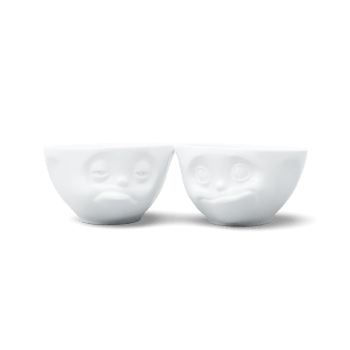 HUMEUR - Set de 2 mini bols gourmand et endormi en porcelaine 200ml