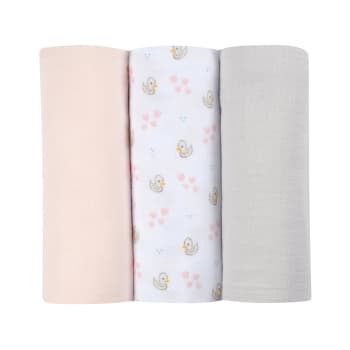 Lot de 3 langes en coton Dahlias (70 x 70 cm) : aden + anais