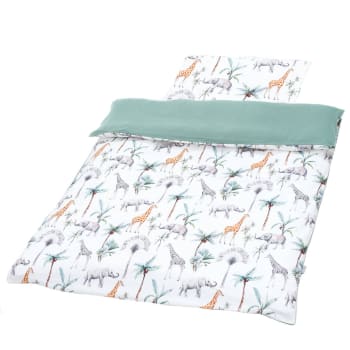 Safari - Completo letto per bebè in cotone, Safari
