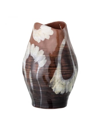 Obsa - Vase en grès brun H30cm