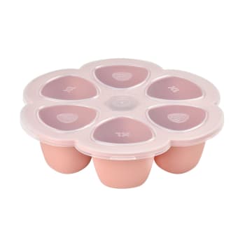 Apprentissage repas - Multiportions silicone 150 ml rose