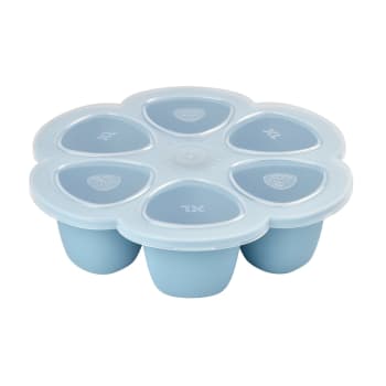 Apprentissage repas - Multiportions silicone 150 ml bleu