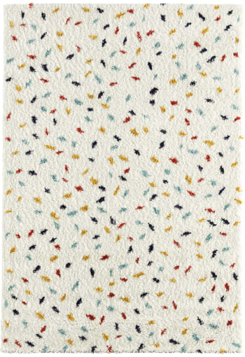 TIPI - Tapis enfant shaggy motifs multicolores 80x140 cm