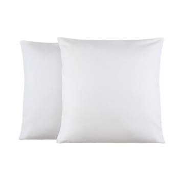 Toudoux - Lot de 2 Taies d'oreiller en Molleton Gris 65x65 cm