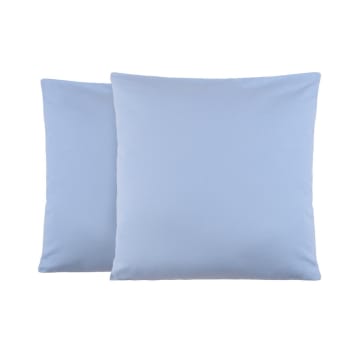 Toudoux - Lot de 2 Taies d'oreiller en Molleton Bleu ciel 65x65 cm