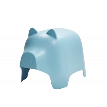 Cochon - Chaise enfant en plastique bleu