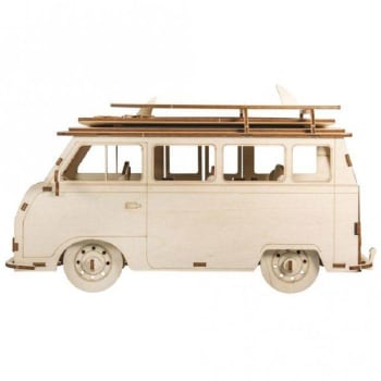 CAMPING CAR - Maquette en bois 3D camping car à customiser