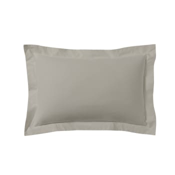 Les unis - Taie d'oreiller unie en coton, gris 50x70