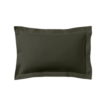 Les unis - Taie d'oreiller unie en coton gris 50x70