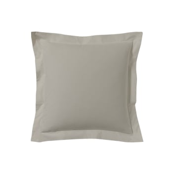 Les unis - Taie d'oreiller unie en coton, gris 63x63