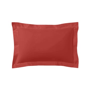 Les unis - Taie d'oreiller unie en coton, cranberry 50x70