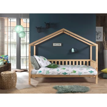 Lit cabane 80x160 sommiers inclus LittleSky by Klups House Blanc
