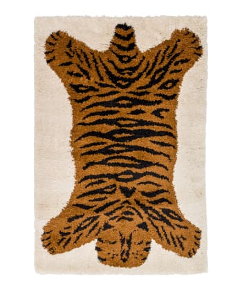 TIGER - Alfombra infantil pequeño tigre ultra cómoda ultra cómoda 80x150