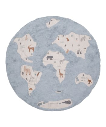 WORLD MAP - Tapis enfant lavable MONDE