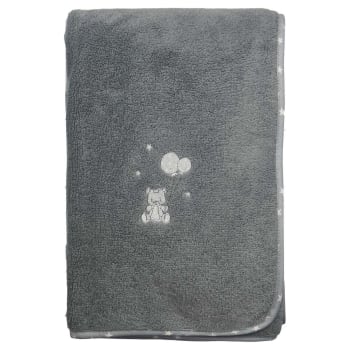 Baby soft ours - Serviette de toilette en coton peigné zéro tw galet 50x90 cm