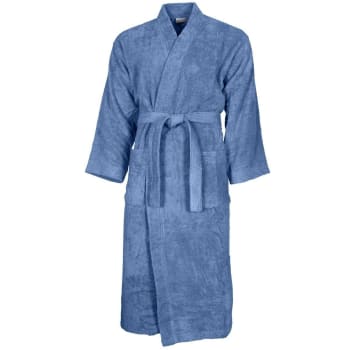 Luxury - Peignoir col kimono en coton  Cobalt M