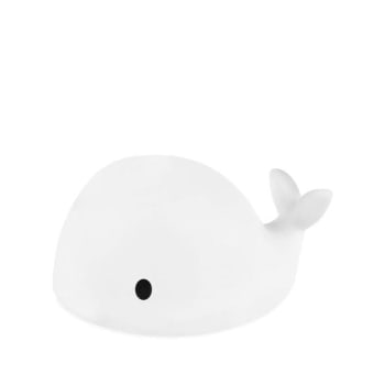 MOBY - Lampe à poser veilleuse rgb led baleine l15cm blanc