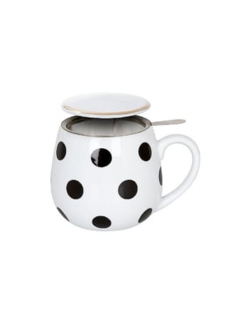 BLACK ET WHITE - Mug snuggle avec filtre et couvercle 420ml