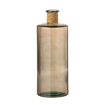 SAFARI - Vase verre marron clair H40cm