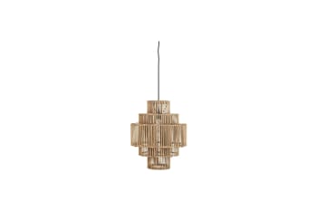 BAMBOU - Lampe suspension en bambou et métal