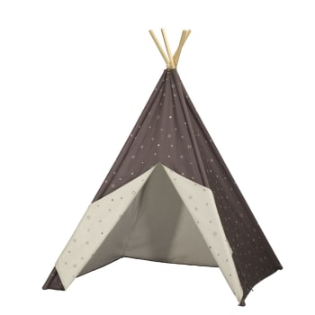 Lazare - Tipi en toile en coton gris