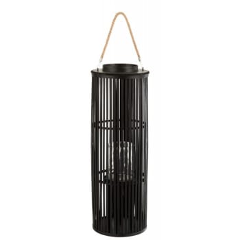 TUBE - Lanterne bambou noir H80cm