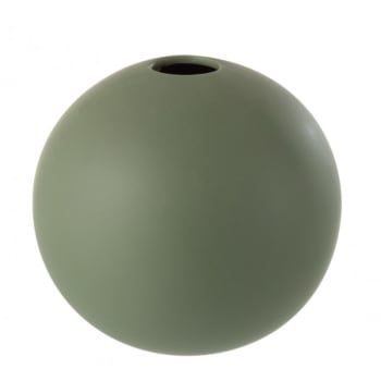 BOULE - Vase boule céramique verte H23,5cm
