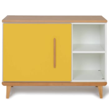 NADO - Petit meuble 1 porte jaune soleil