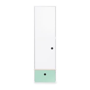 COLORFLEX - Armoire 1 porte façade tiroir vert menthe