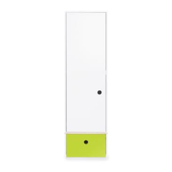 COLORFLEX - Armoire 1 porte façade tiroir citron vert