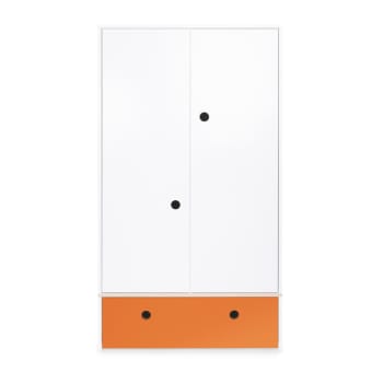 COLORFLEX - Armoire 2 portes façade tiroir orange