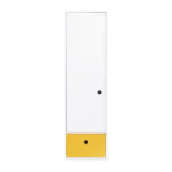 COLORFLEX - Armoire 1 porte façade tiroir jaune