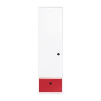 COLORFLEX - Armoire 1 porte façade tiroir rouge
