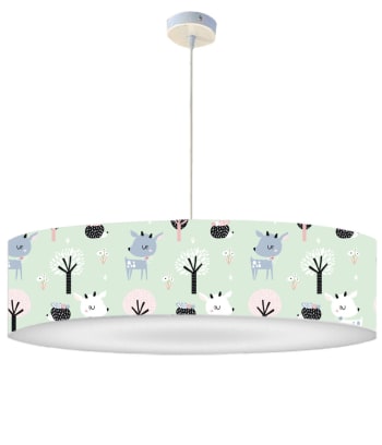 Lampada a sospensione per bambini Hedgehog Verde pastello // Collezione  Tendenze per bambini