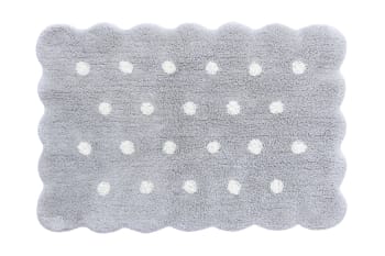 Mini ones - Tappeto lavabile in cotone grigio 70x100