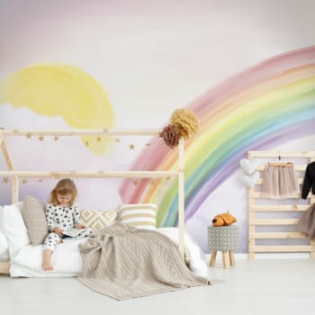 Marchepied enfant en MDF Kidsroom Arc en ciel The Home Deco Kids