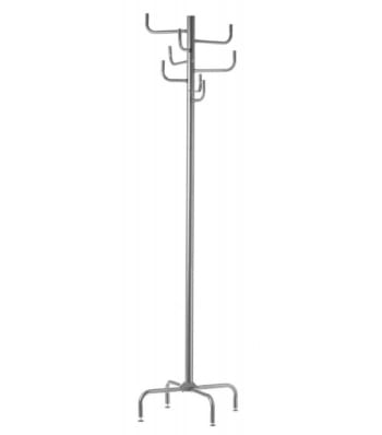 MÉTAL - Portemanteau sur pied métal gris H183cm