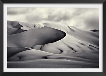 Affiche paysage désert du ténéré avec cadre noir 60x40cm