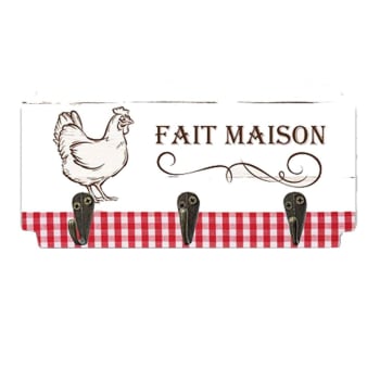 FAIT MAISON - Patère 3 crochets à torchons L17,5cm