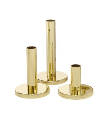 OR - Set de 3 chandeliers de table en métal doré