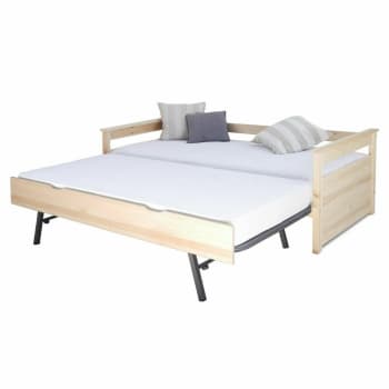 Sofá cama nido madera maciza de pino 90x200 cm - referencia Mqm-836156